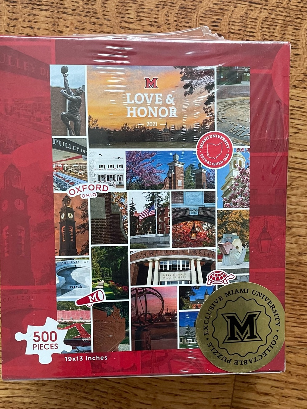 Exclusive MIAMI UNIVERSITY Ohio Collectable Love & Honor 2021 Puzzle 500 Pcs NEW